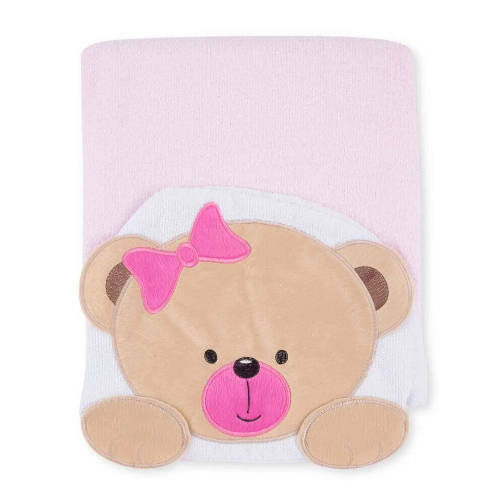 Toalha De Banho Felpa Papi Forrada com Capuz Ursa