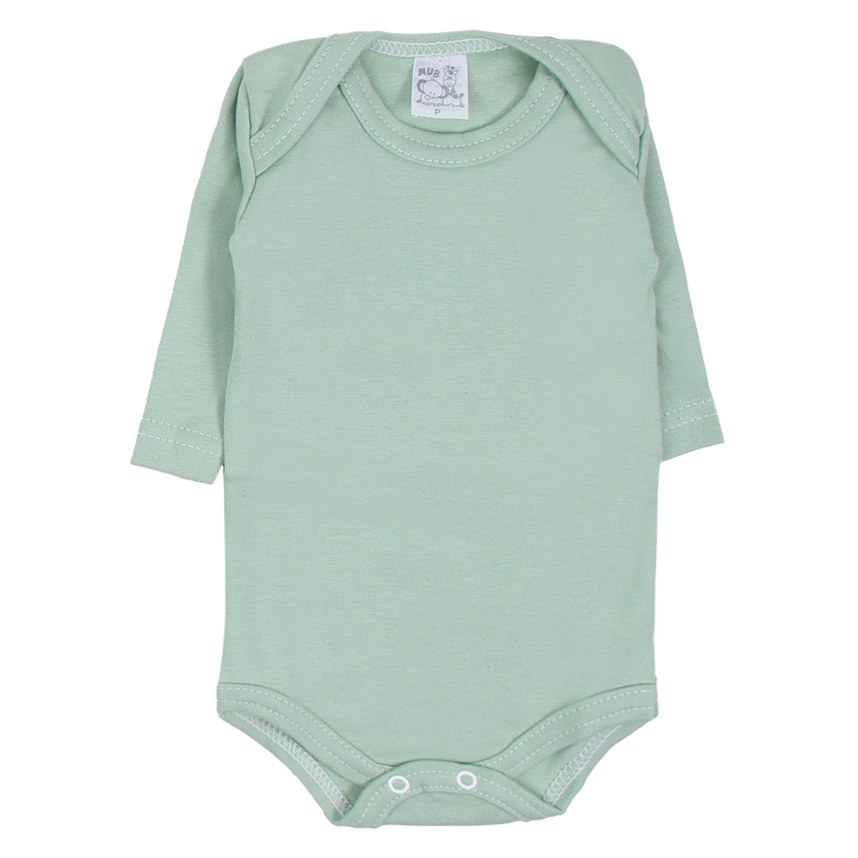 Body Manga Longa Mub Em Suedine Liso 03 Peças