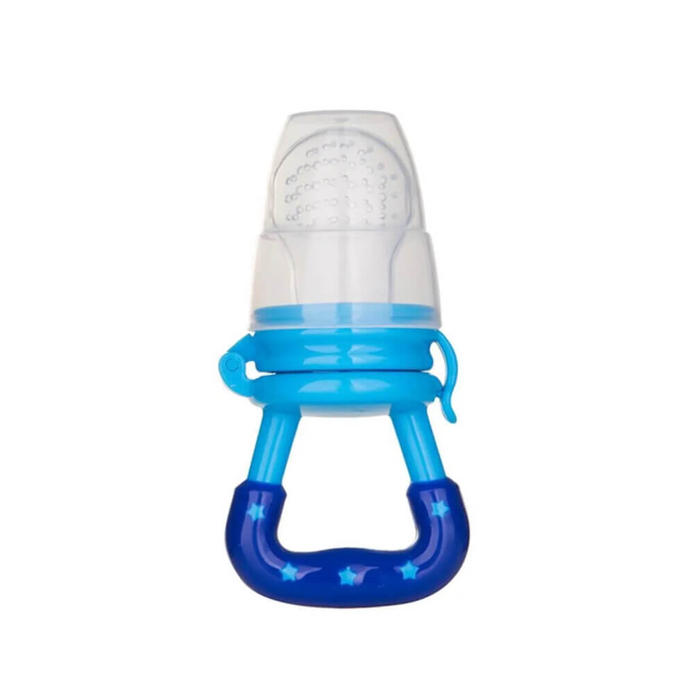 Alimentador Em Silicone Pais E Filhos Para Bebê Azul Alimentador Em Silicone Pais E Filhos Para Bebê Azul