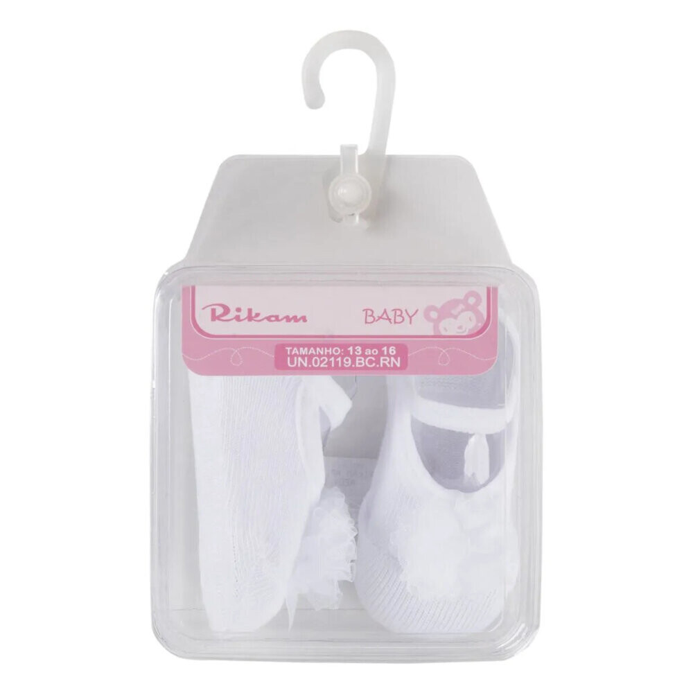 Meia Sapatilha Rikam Baby Flor