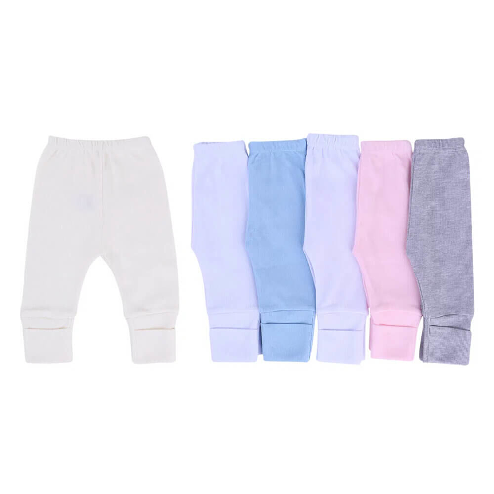 Kit Mijão Prematuro Top Chot Em Malha Canelado Com Pé Reversível- 06 Peças