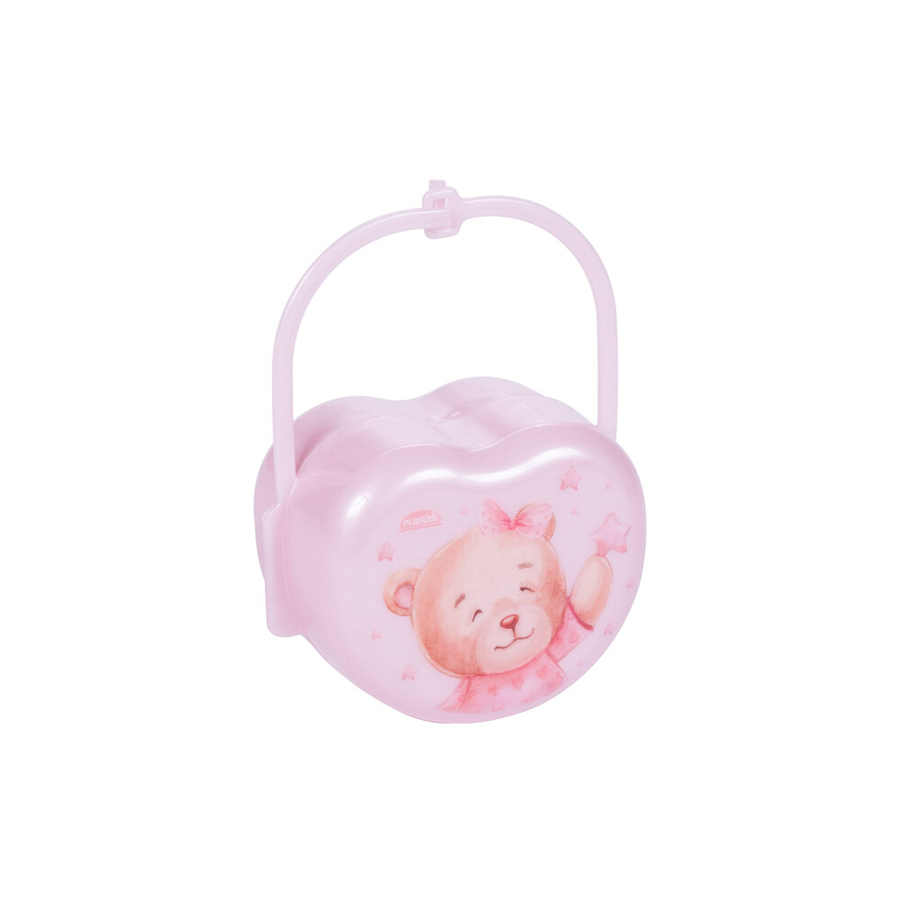 Porta Chupeta Plasútil Estampa Ursinha Free Bpa 140 ML