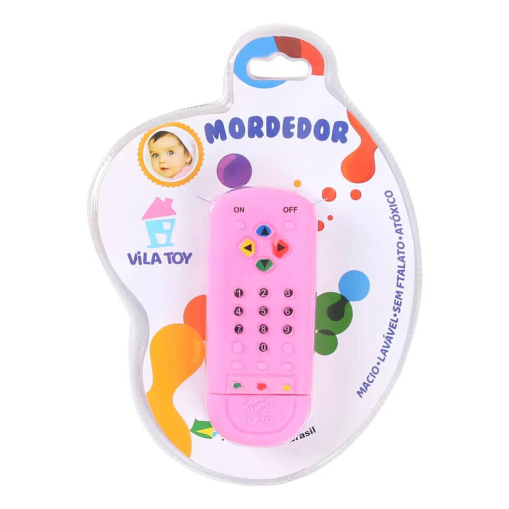 Mordedor Macio Vila Toy Controle Remoto Rosa Menina Mordedor Macio Vila Toy Controle Remoto Rosa Menina