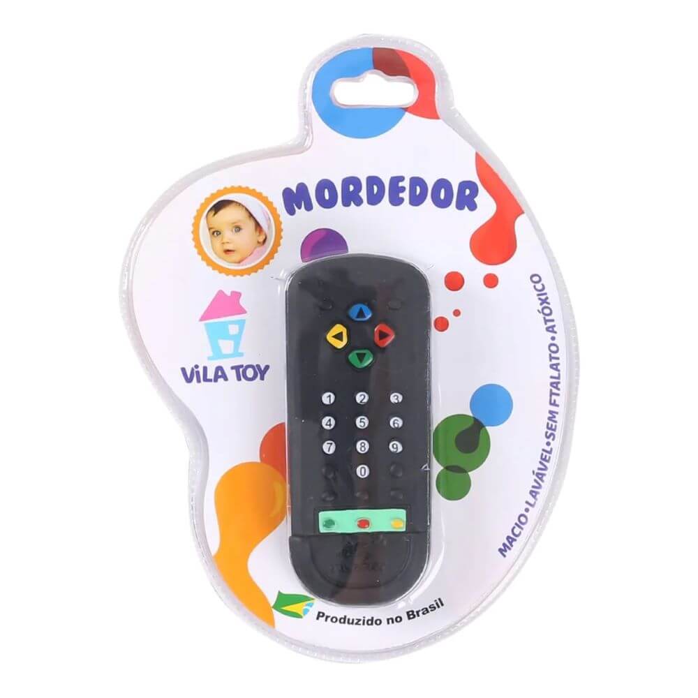 Mordedor Macio Vila Toy Controle Remoto Preto Mordedor Macio Vila Toy Controle Remoto Preto
