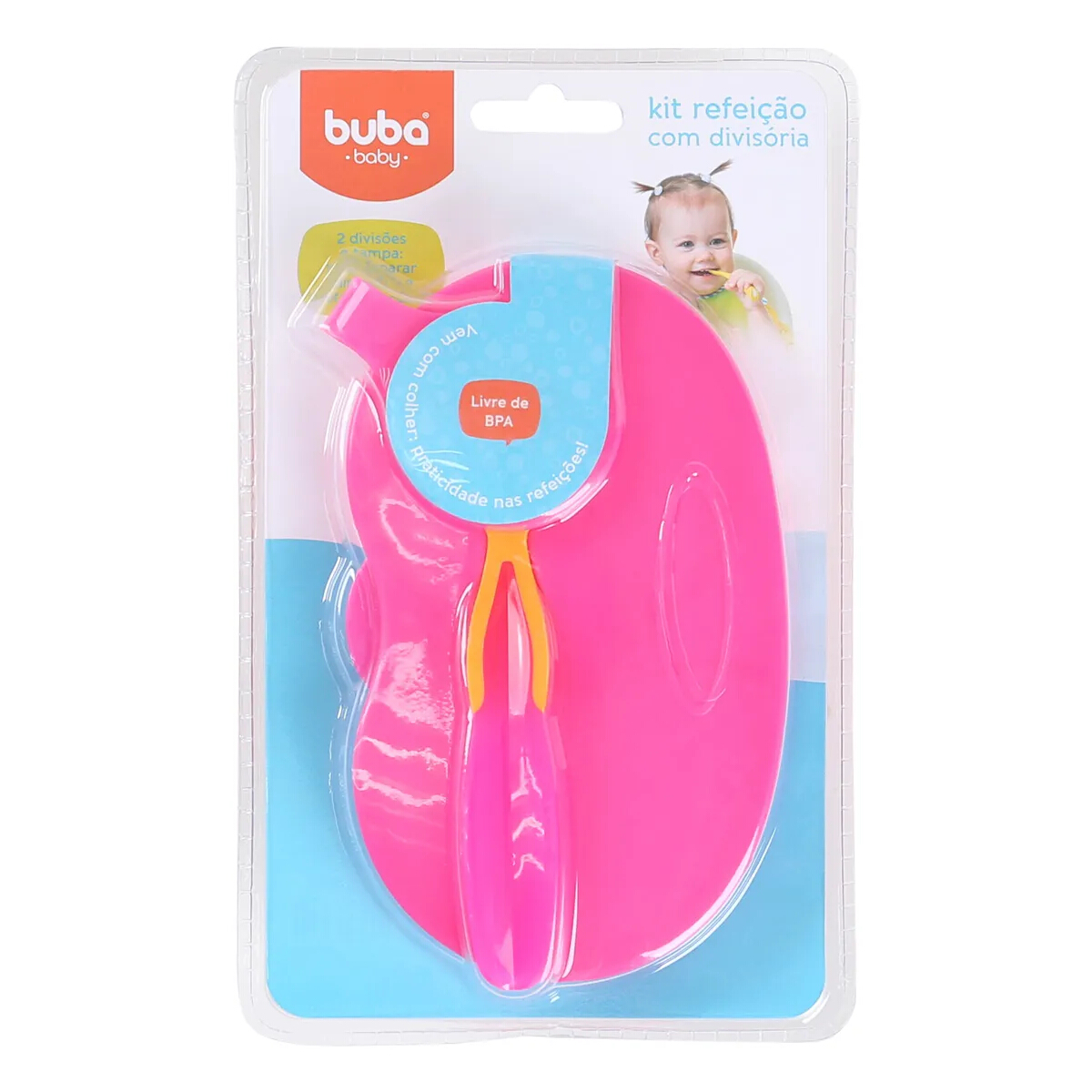 Kit Refeição Com Divisórias Menina 21110 Kit Refeição Com Divisórias Menina 21110
