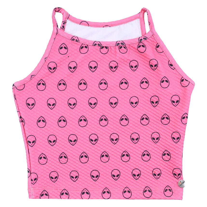 Blusa Cropped Giovanna Chaves Estampa Aliens 15110