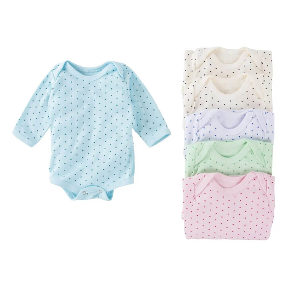 Kit Body Manga Longa Top Chot Canelado Cores Sortidas 6 Peças