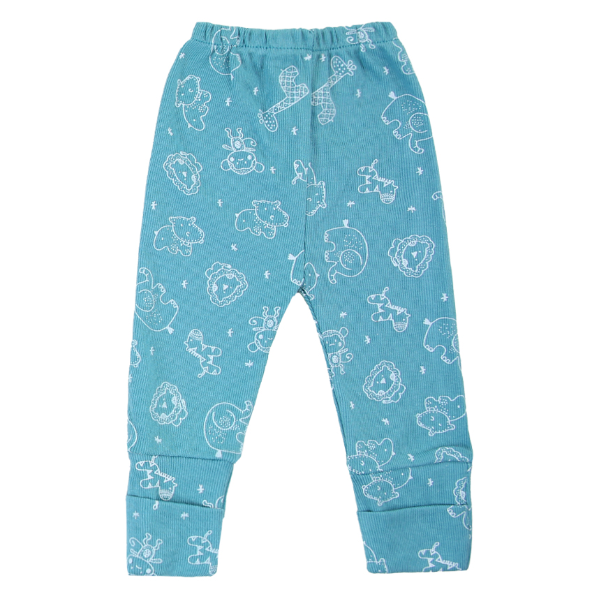 Kit Mijão Bebê Canelado Pé Reversível Estampa Sortida- 06 Peças