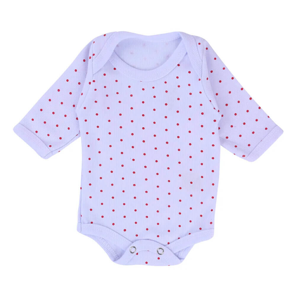 Kit Body Prematuro Manga Longa Top Chot 6 Peças Canelado Poá Cor Sortida