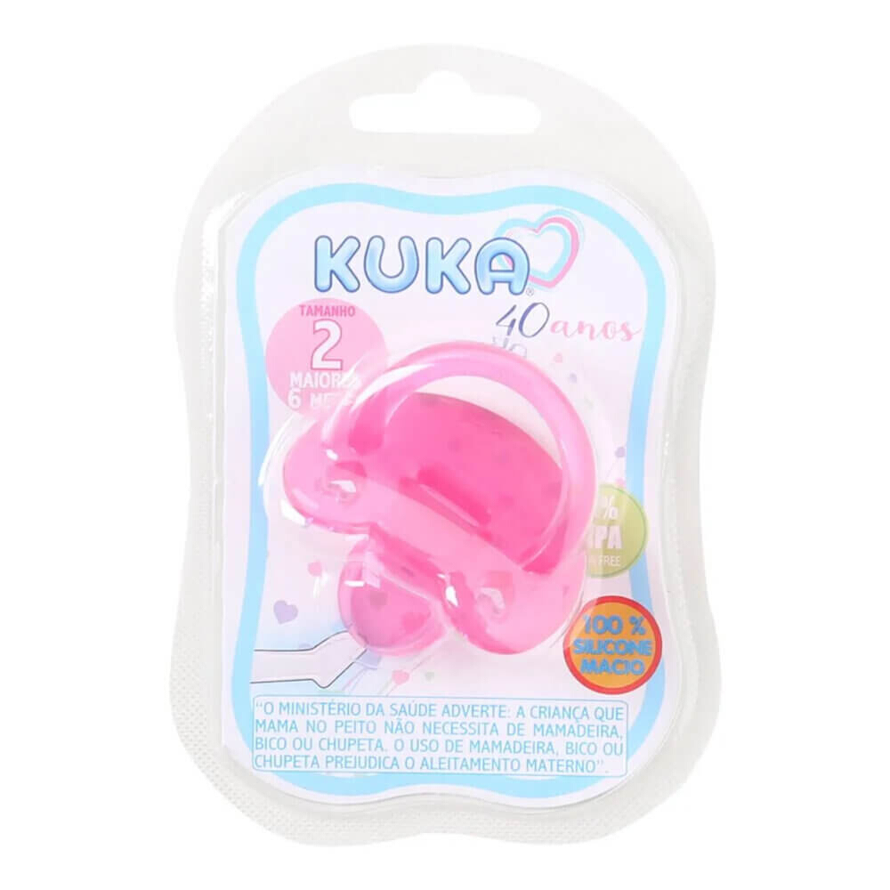 Chupeta Kuka Soft Ortodôntica Tamanho 02 Menina