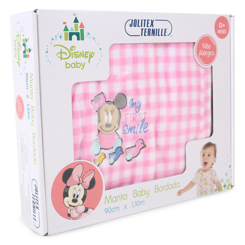 Manta Jolitex Microfibra Bordado Disney Minnie Manta Jolitex Microfibra Bordado Disney Minnie