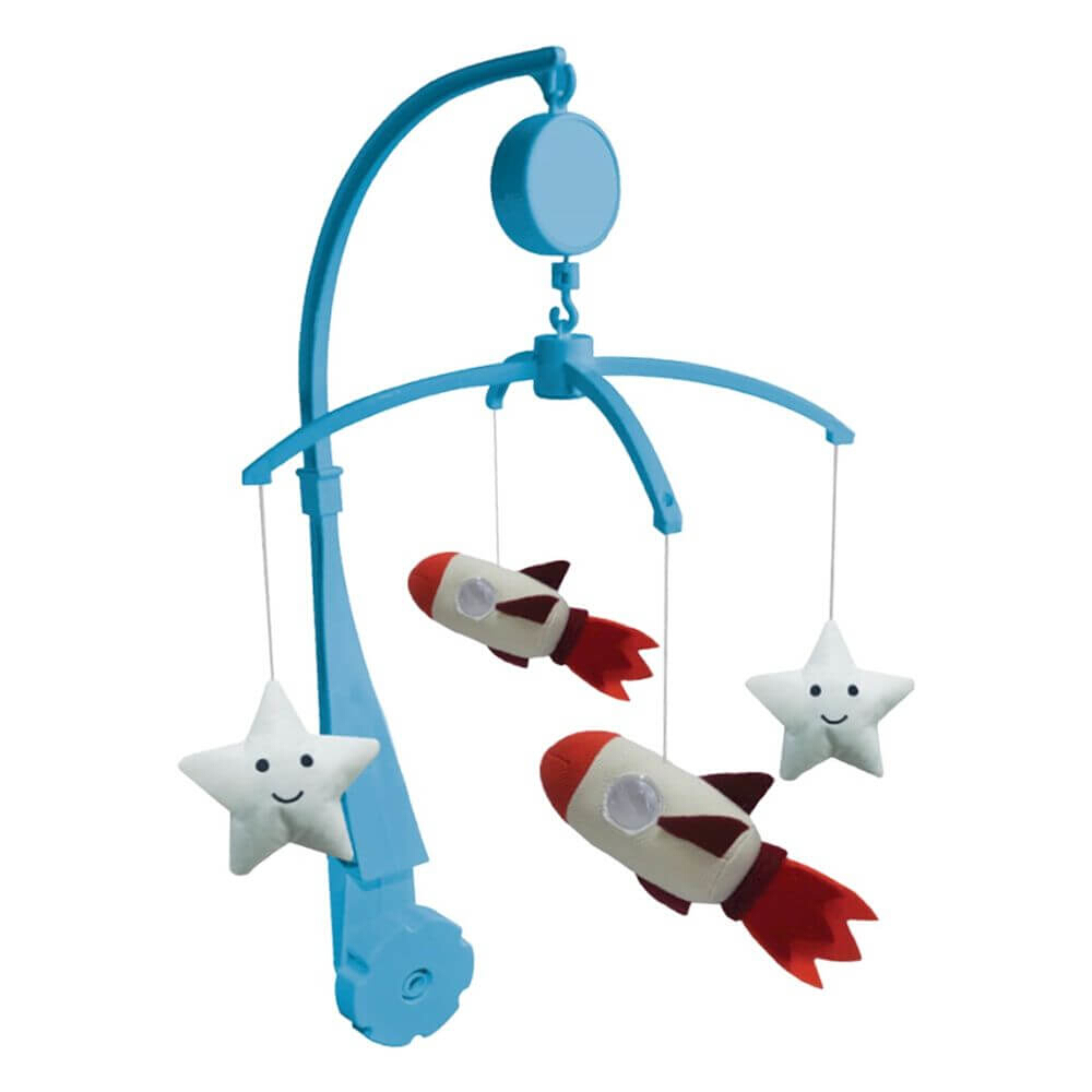 Móbile Musical Kitstar Para Berço Foguete Brilha No Escuro