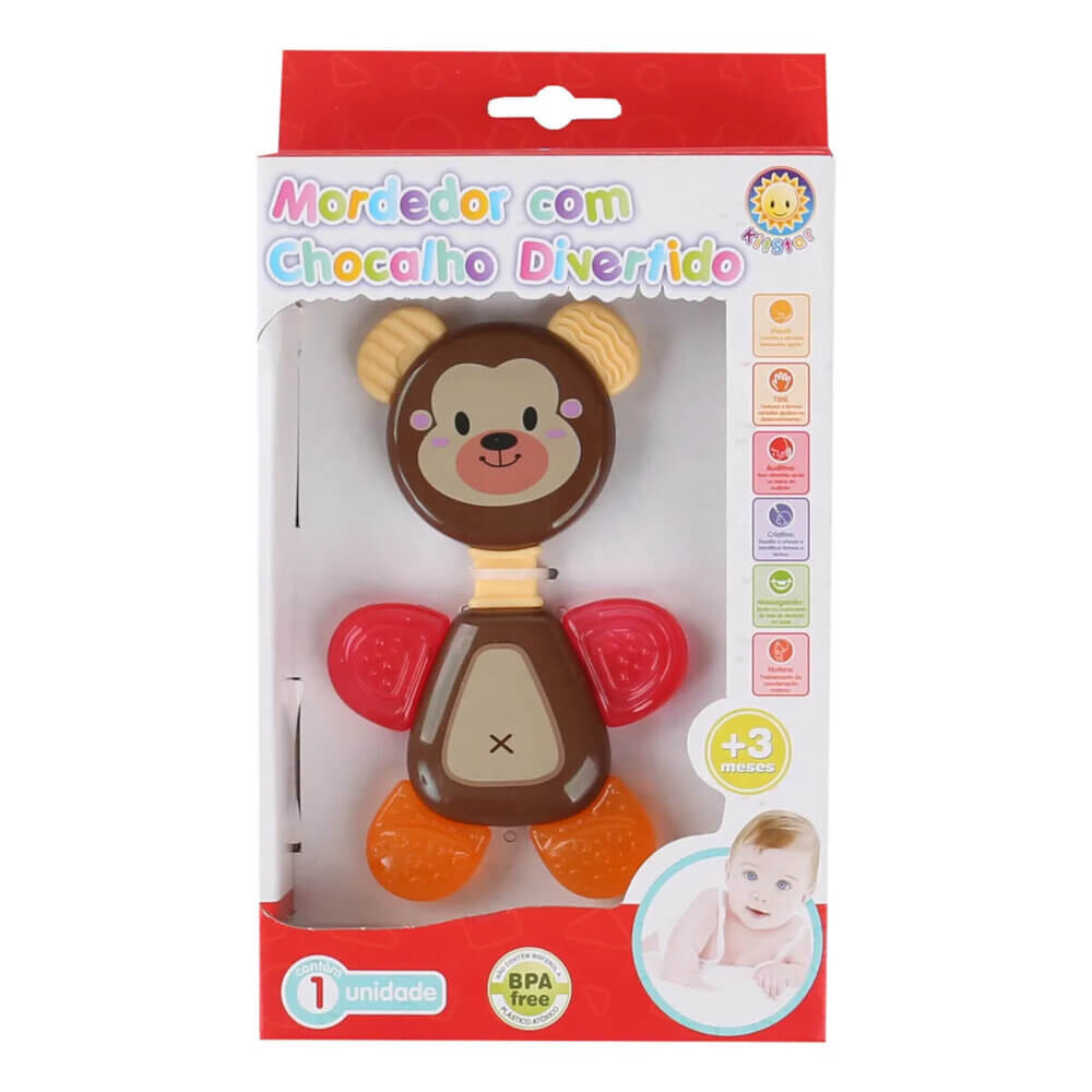 Mordedor Kitstar D'Agua Com Chocalho Bichinhos Flexíveis