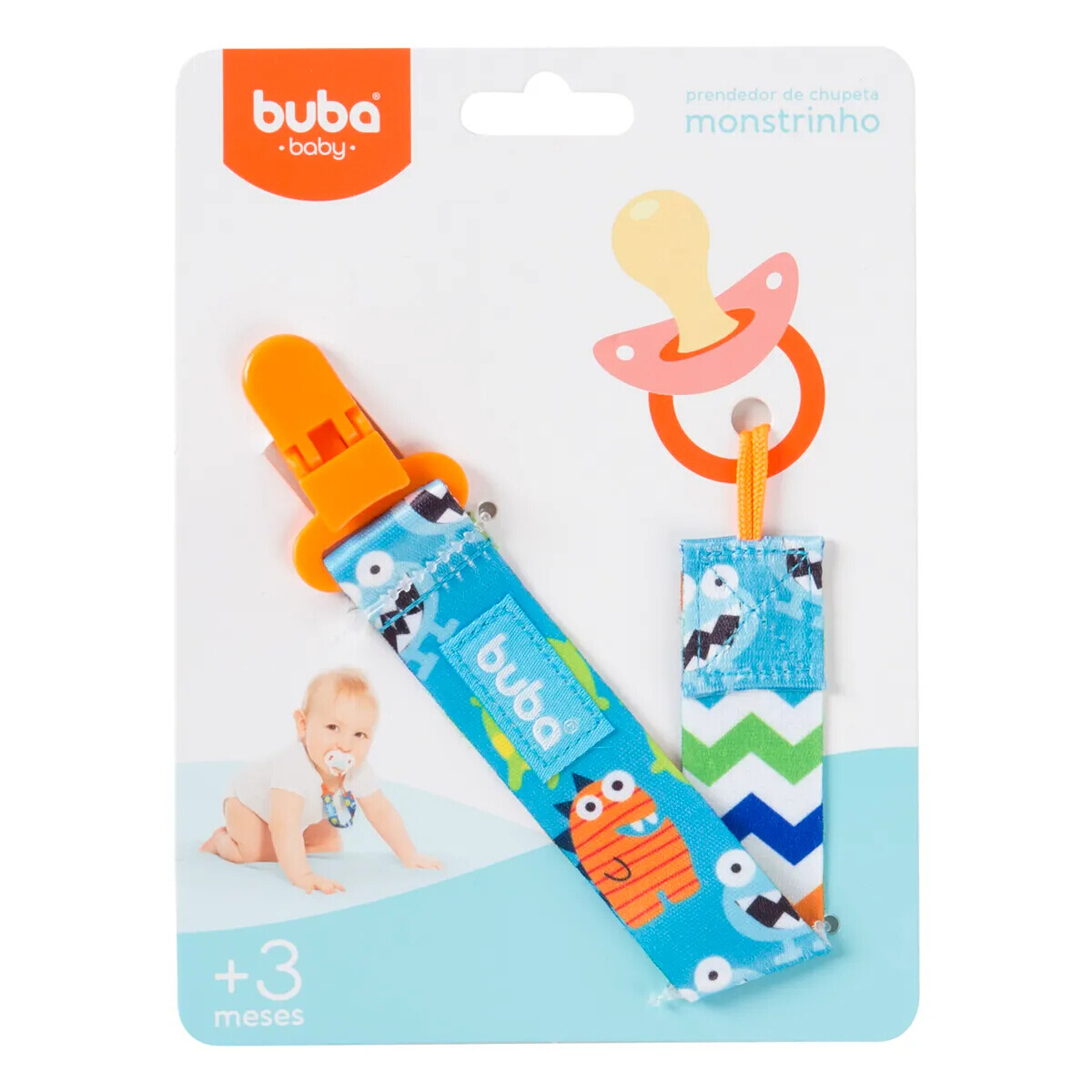 Prendendor De Chupeta Monster Menino 11389