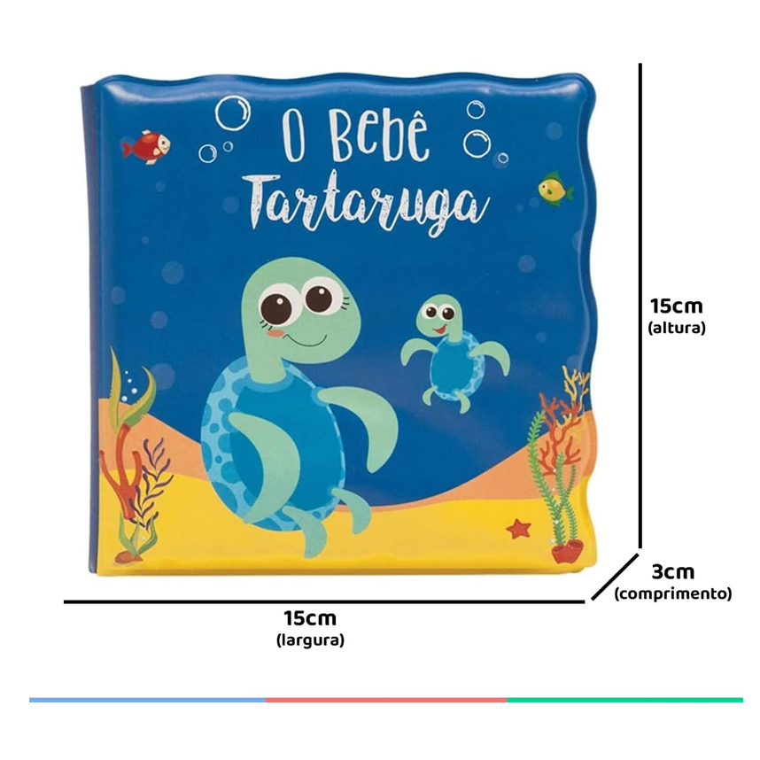 Kit Livrinho De Banho + Tartaruguinha Com Luz 14452 Kit Livrinho De Banho + Tartaruguinha Com Luz 14452